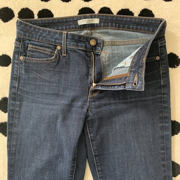 Rich & Skinny Dusty Star Dark Wash Denim Bootcut Long Jeans - Picture 3 of 16